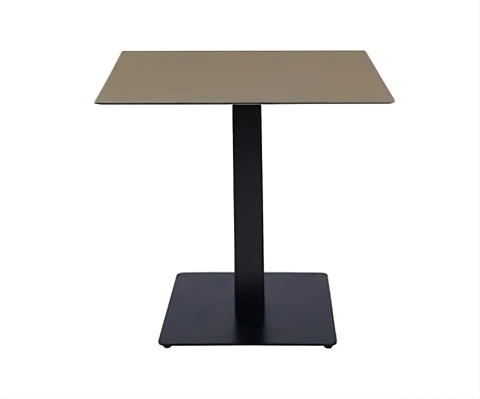 MESA MADERA COMPACTA PATA FORJA BAJA