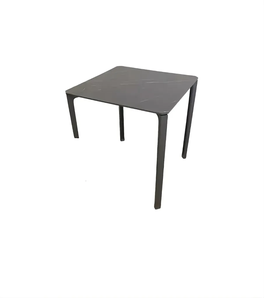 MODELO BAKO MESA TAPA MADERA COMPACTA Y PIE DE ALUMINIO