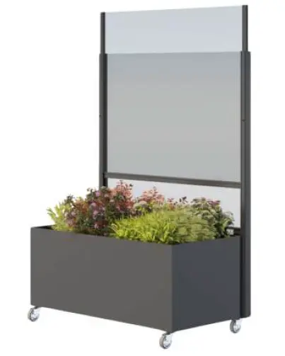 SEPARADOR C/JARDINERA METAL/CRISTAL