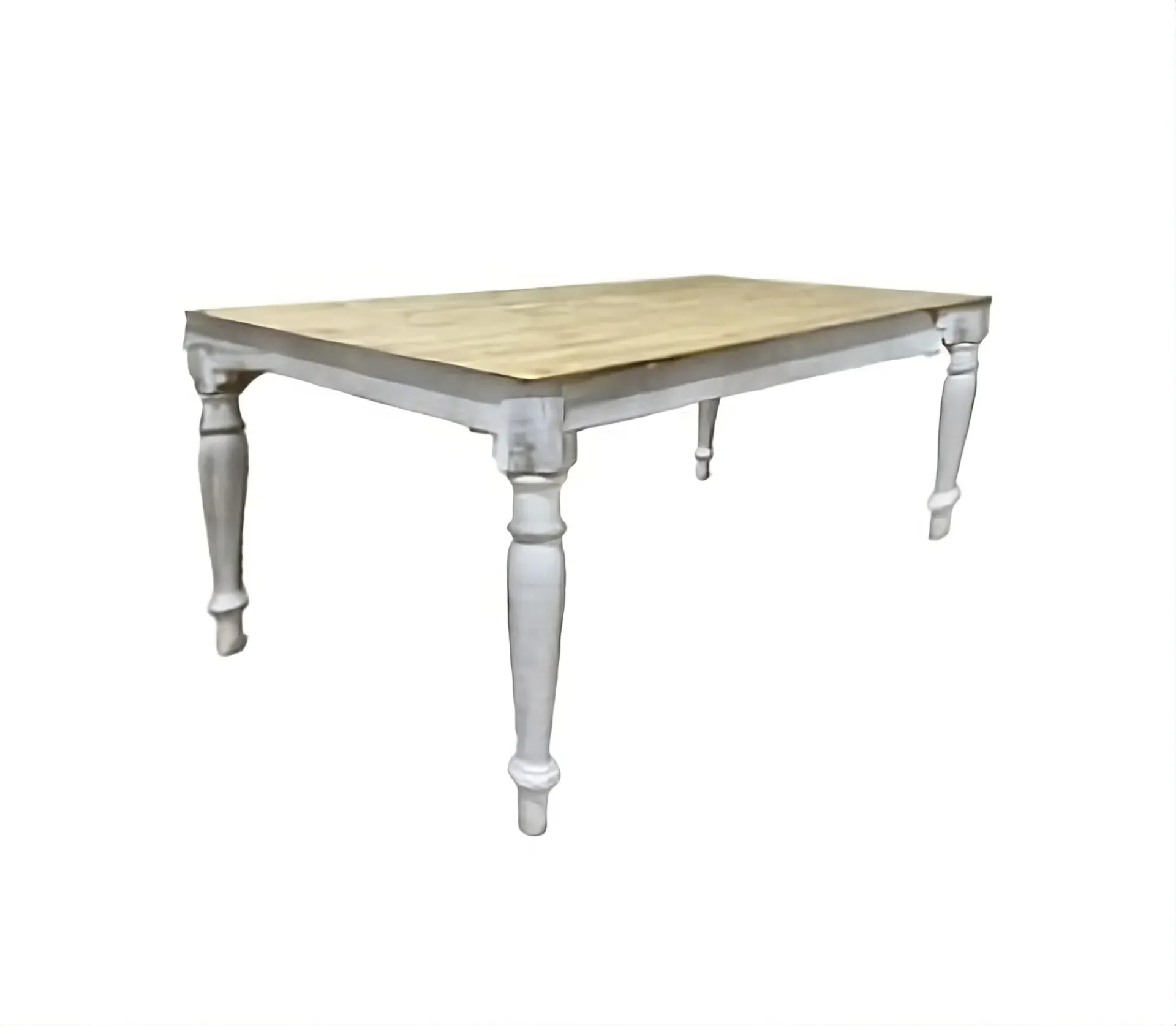 MESA PATA TORNEADA NORMAL (100*100, BLANCO)