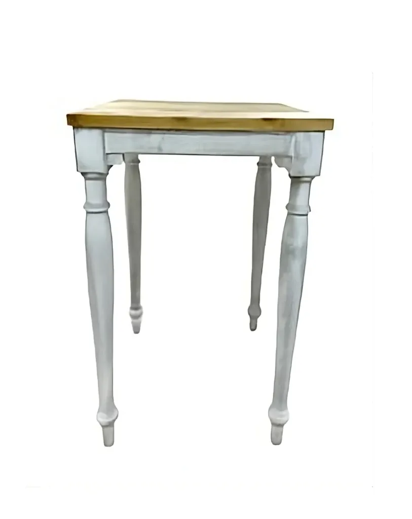 MESA PATA TORNEADA ALTA (80*80*110, BLANCO)