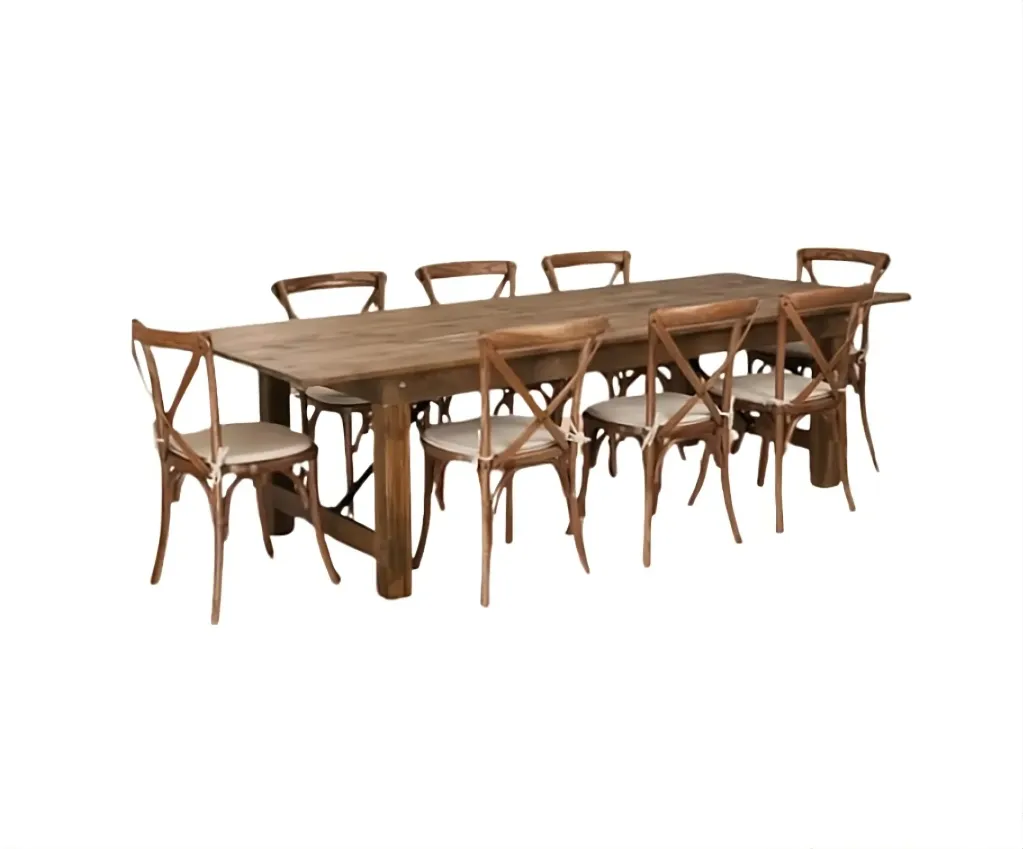 MESA MADERA PINO PATA PLEGABLE