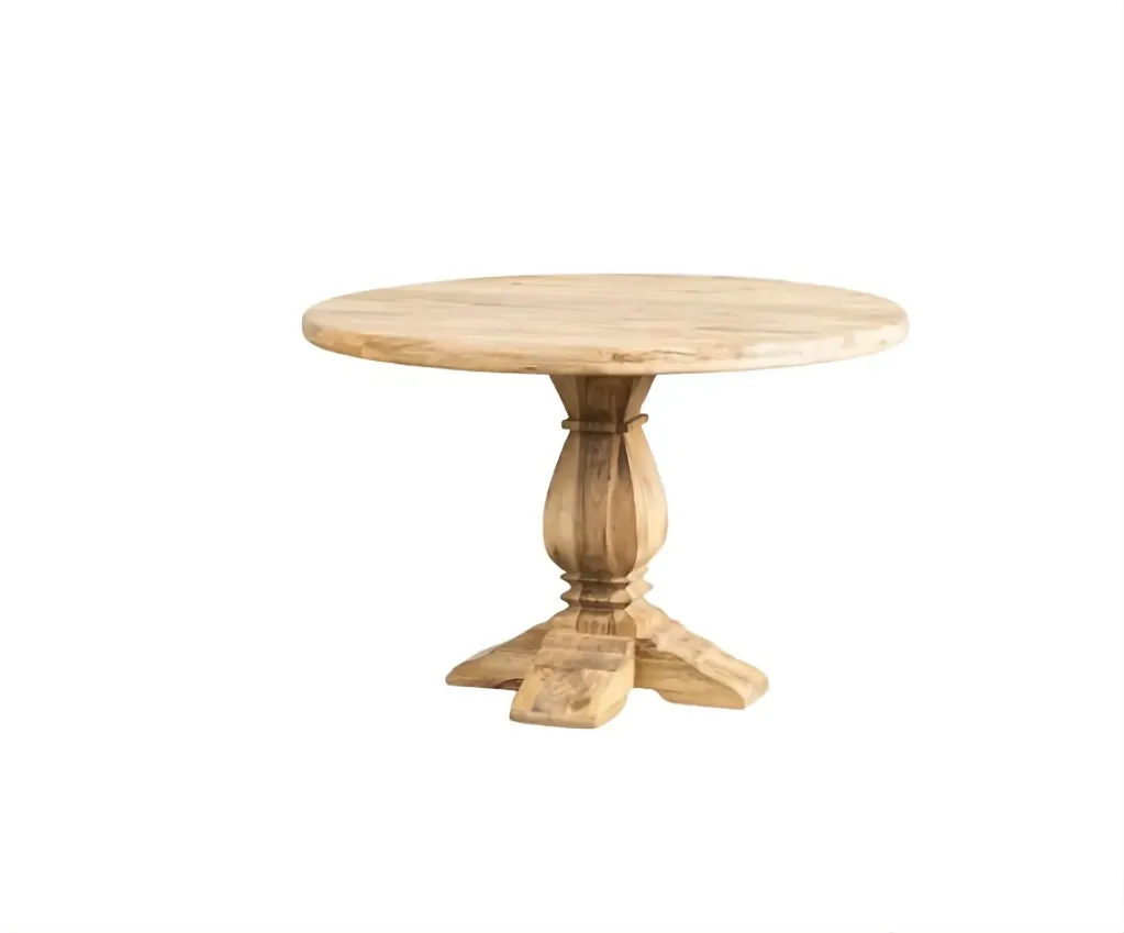 MESA MADERA PINO PATA BARROCO